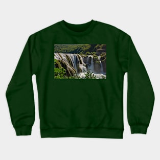 Strbacki Buk Waterfall in Bosnia Crewneck Sweatshirt